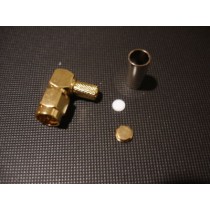 SMA 90 degrees plug(crimp) cable RG58 Gold Plated